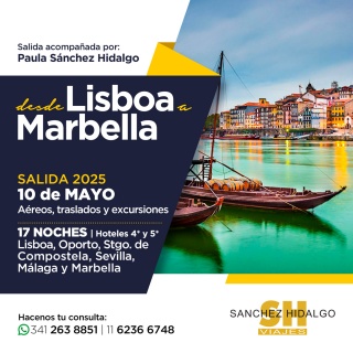 De Lisboa a Marbella - Salida 10 Mayo 2025 - Total 17 Noches