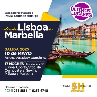 Desde Lisboa a Marbella - Salida 10 Mayo 2025 - Total 17 Noches