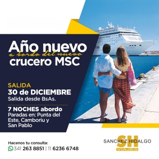 Crucero Fin de Año en el MSC Splendida