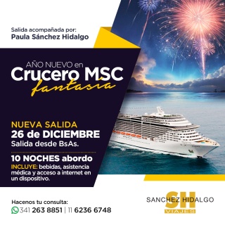 Año Nuevo en Crucero MSC Fantasía