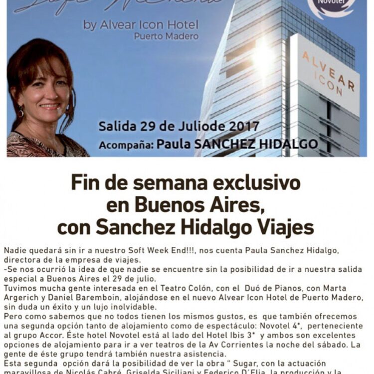 Fin de semana exclusivo en Buenos Aires, con Sanchez Hidalgo Viajes